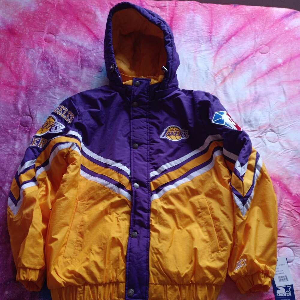 Los Angeles Lakers Starter Jacket Maximum Full-Zip with Hood - Men’s Medium -NBA